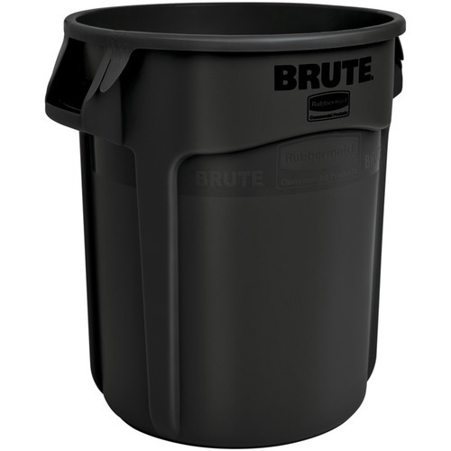 Brute Container, 55 gal, Resin, Black, 3/Carton